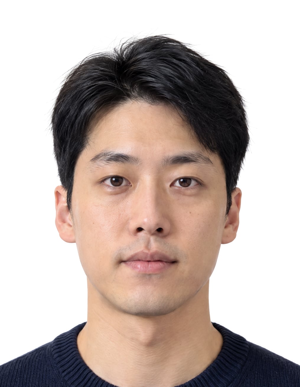 여권 규격으로 완성된 사진